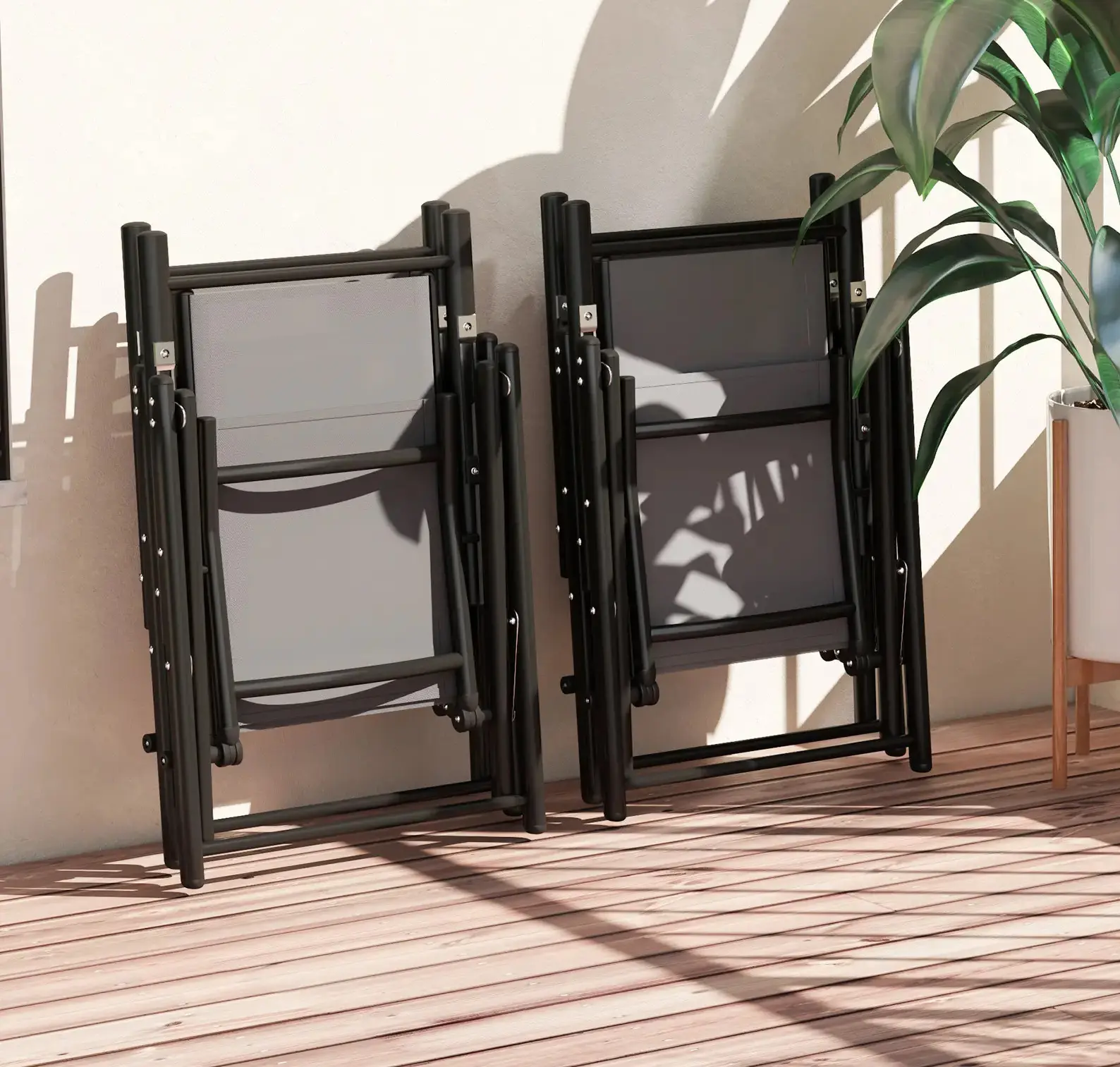 Комплект садовых стульев Outsunny 84G-526V00GY (Grey) - 4