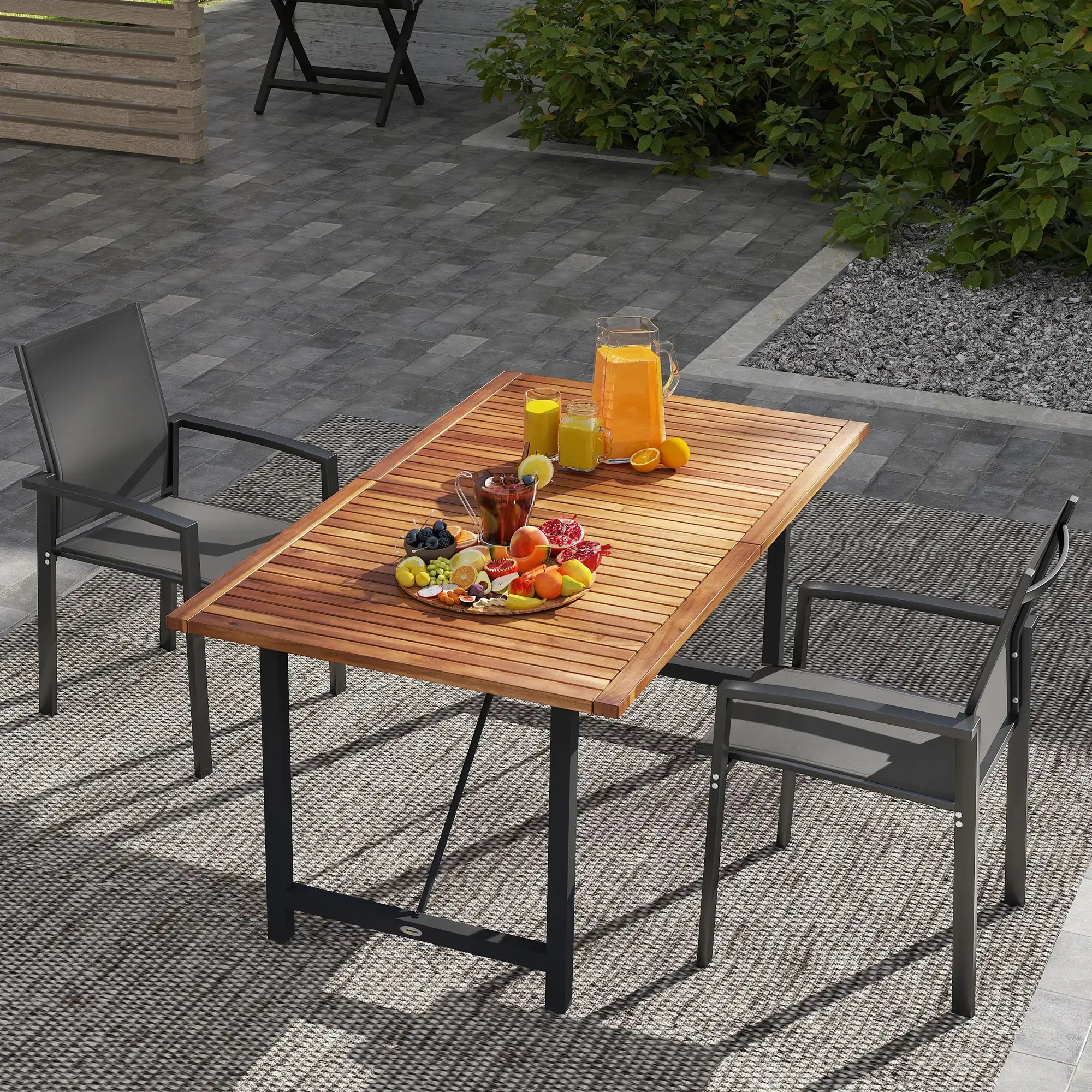 Комплект садовых стульев Outsunny 84G-592V00CG (Dark Grey) - 6