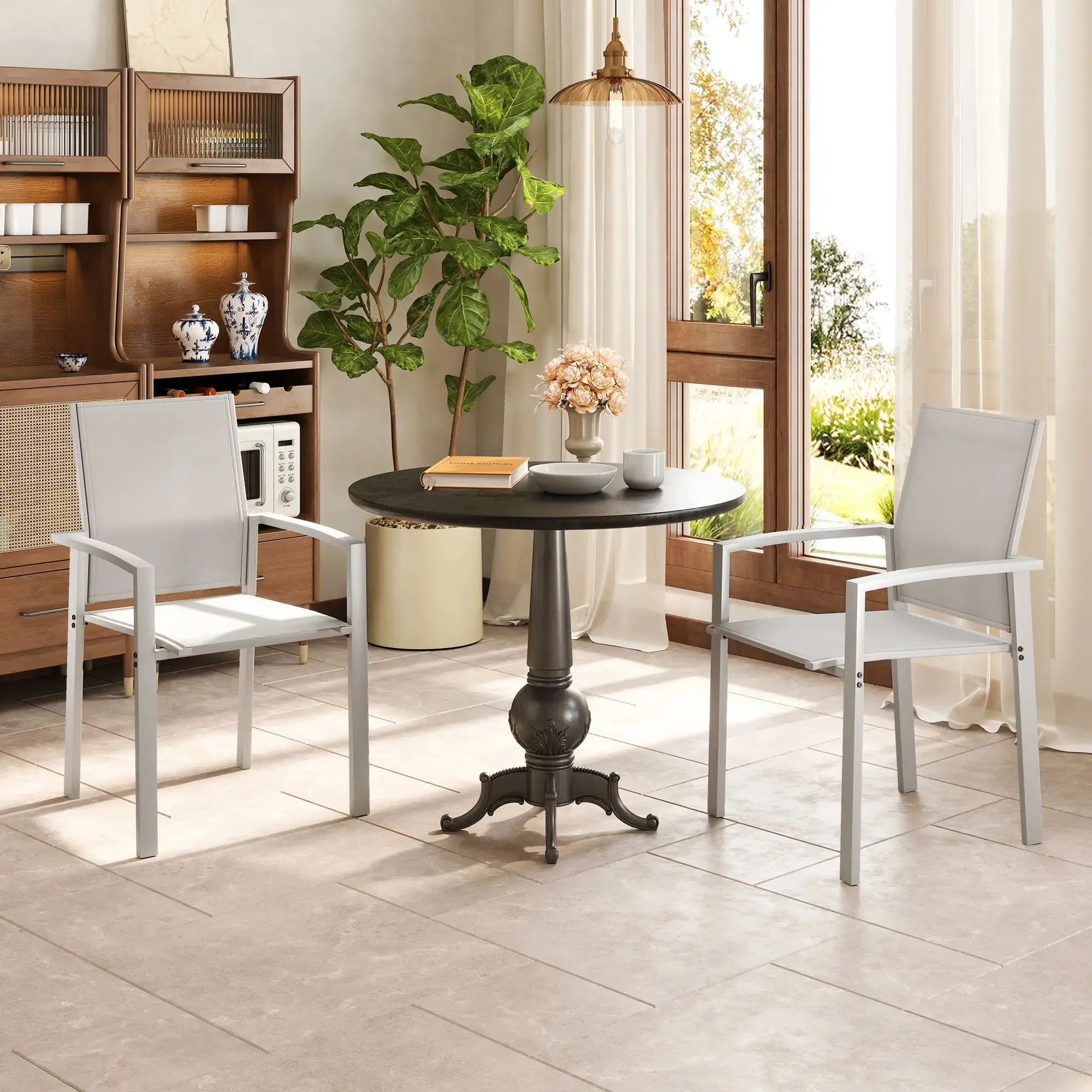 Комплект садовых стульев Outsunny 84G-592V00LG (Light Grey) - 7