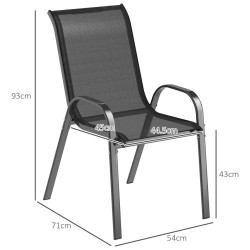 Set scaune de gradina Outsunny 84G-668V00BK (Black) Thumb