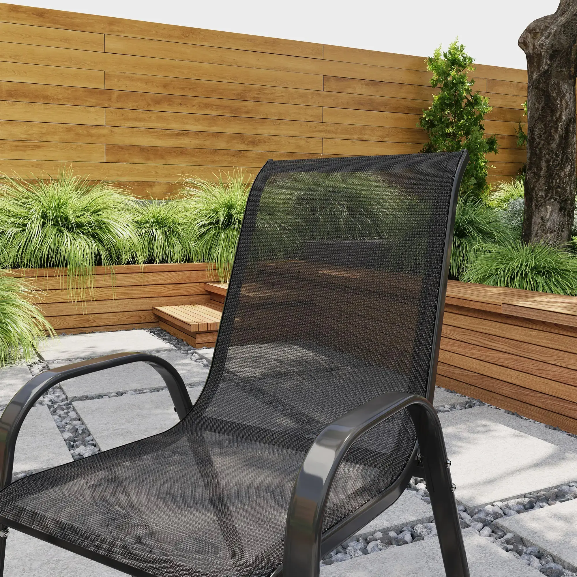 Set scaune de gradina Outsunny 84G-668V00BK (Black) - 6