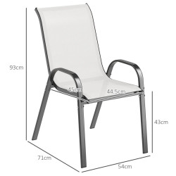 Set scaune de gradina Outsunny 84G-668V00LG (Light Grey) Thumb