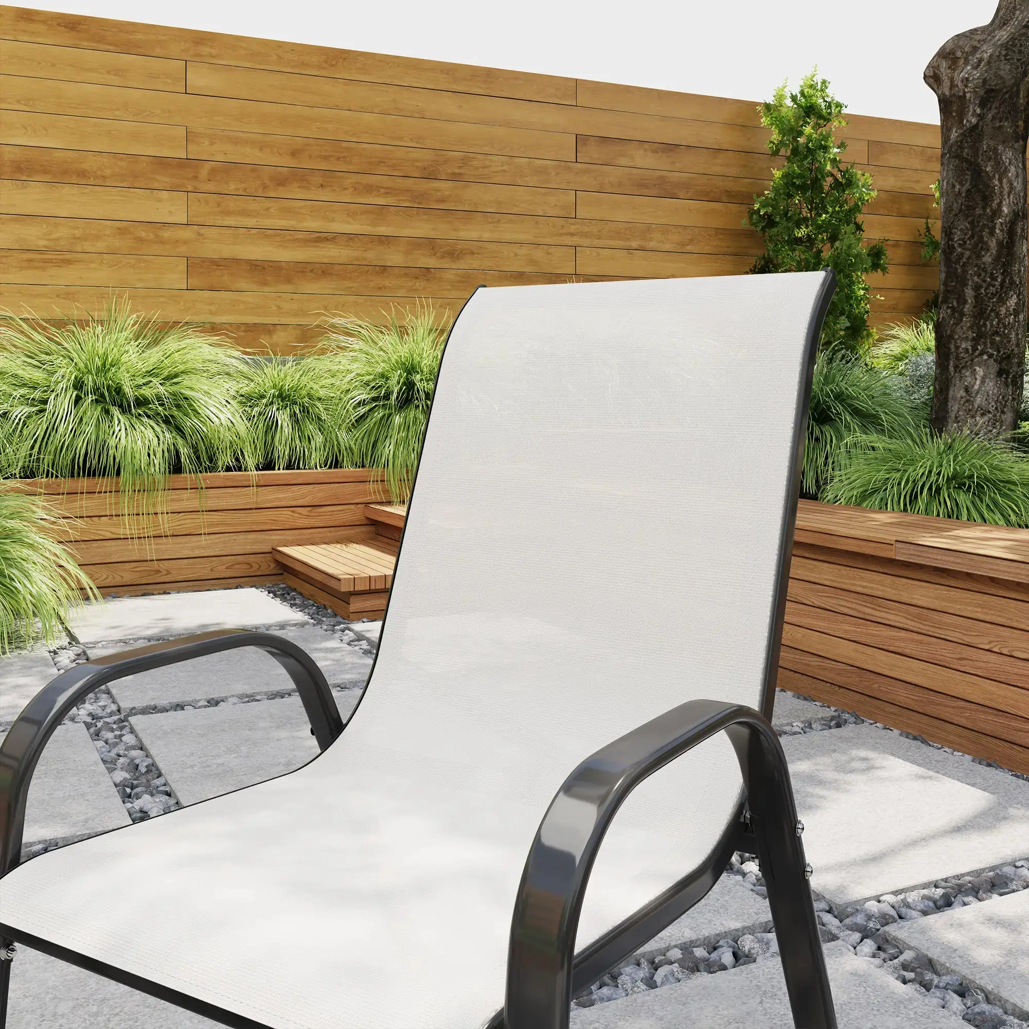 Set scaune de gradina Outsunny 84G-668V00LG (Light Grey) - 6