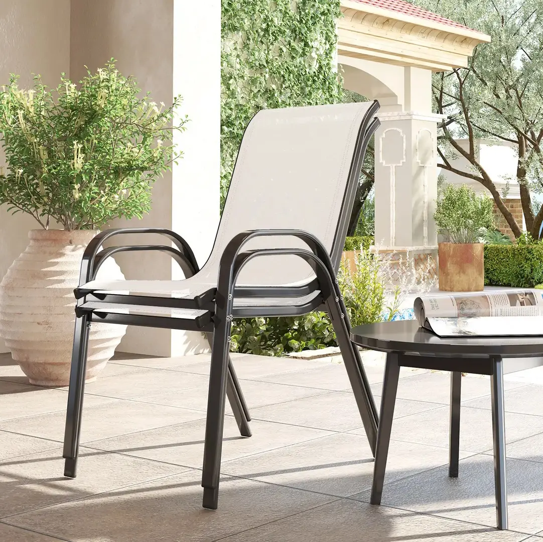 Set scaune de gradina Outsunny 84G-668V00LG (Light Grey)