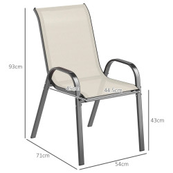 Комплект садовых стульев Outsunny 84G-668V01BG (Beige) Thumb