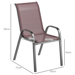 Set scaune de gradina Outsunny 84G-668V01DR (Dark Brown) Thumb