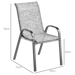 Set scaune de gradina Outsunny 84G-668V01GY (Grey) Thumb