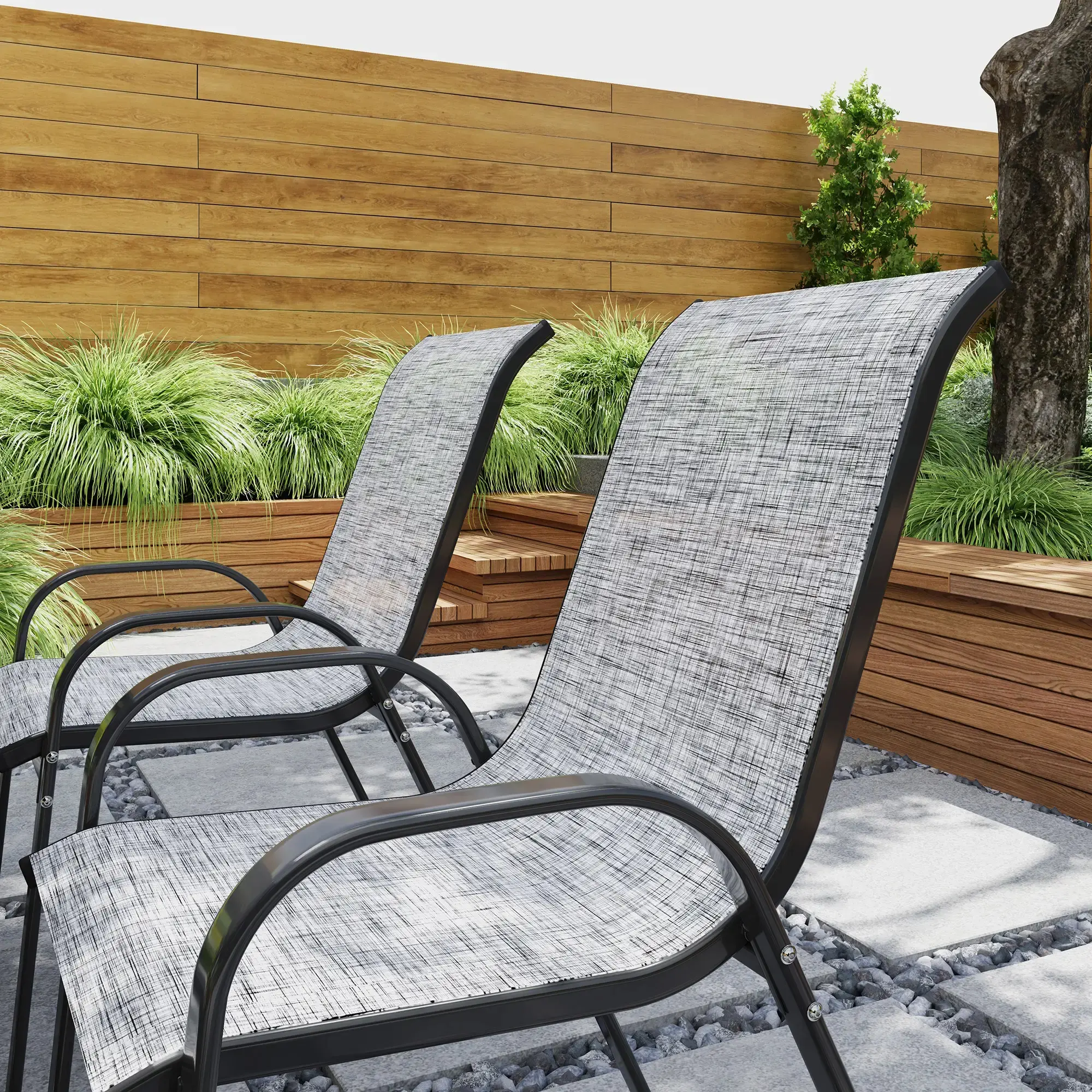 Set scaune de gradina Outsunny 84G-668V01GY (Grey) - 5