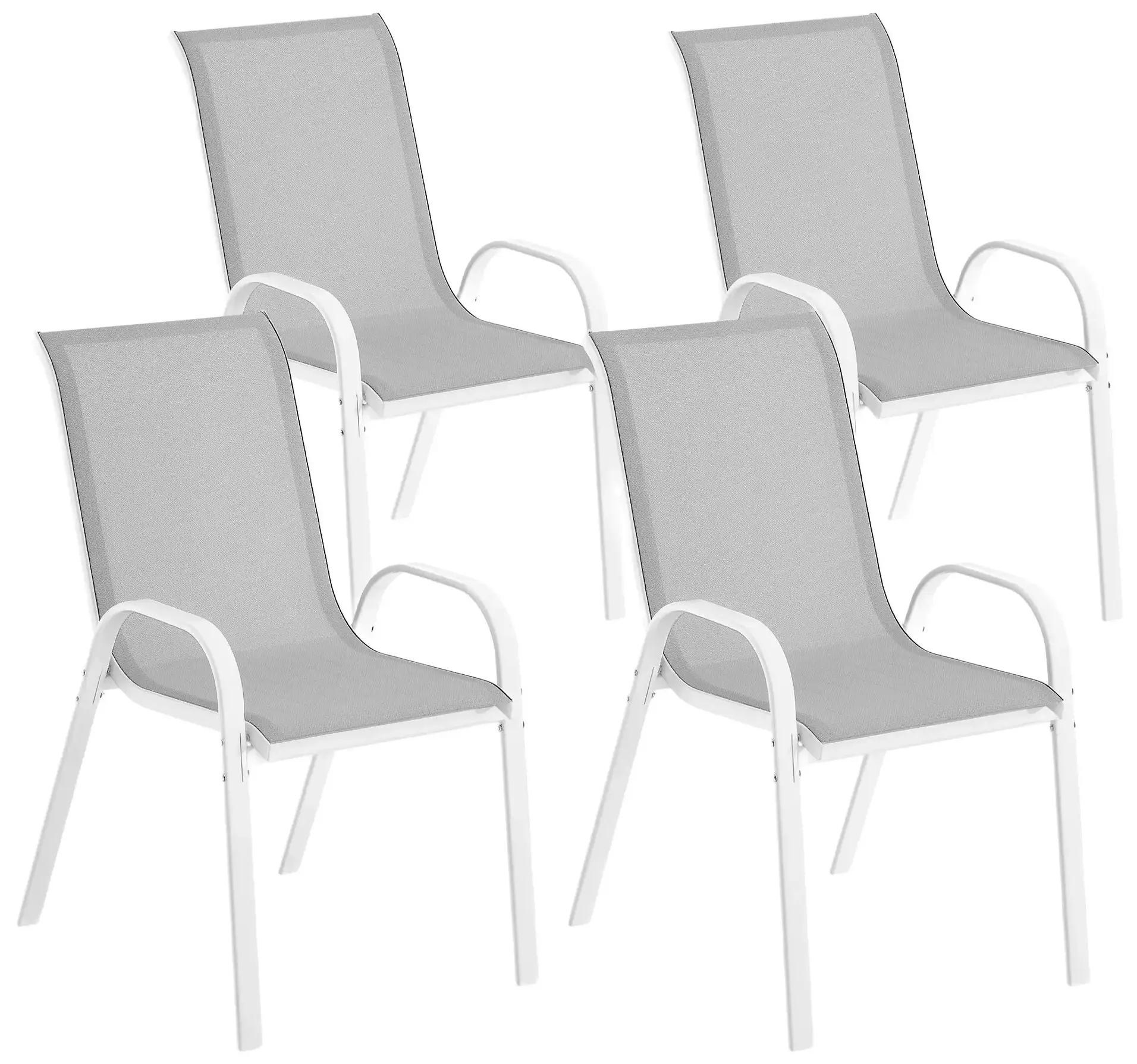 Комплект садовых стульев Outsunny 84G-668V01WT (Grey/White) - 2