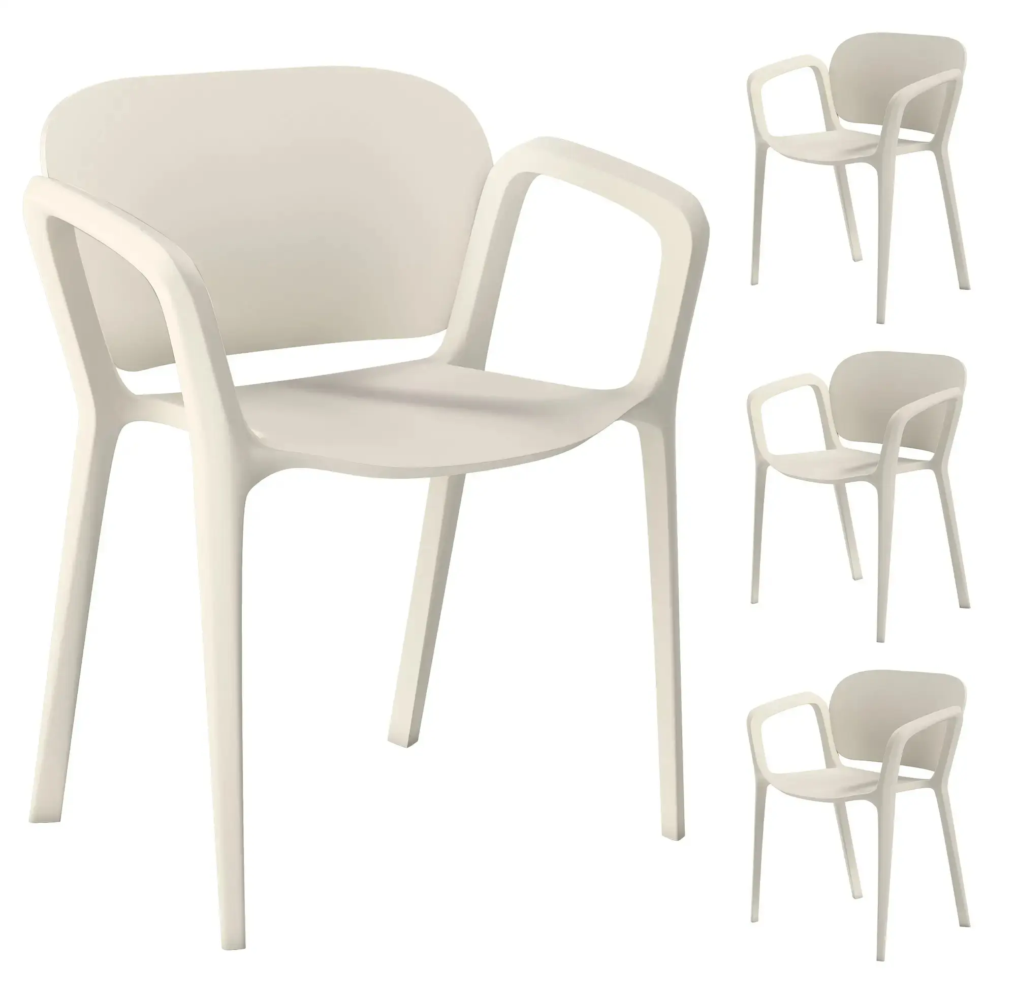 Set scaune de gradina Outsunny 84G-748V00WT (White) - 2