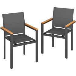 Set scaune de gradina Outsunny 84K-025V00CG 2pcs (Dark Grey) Thumb