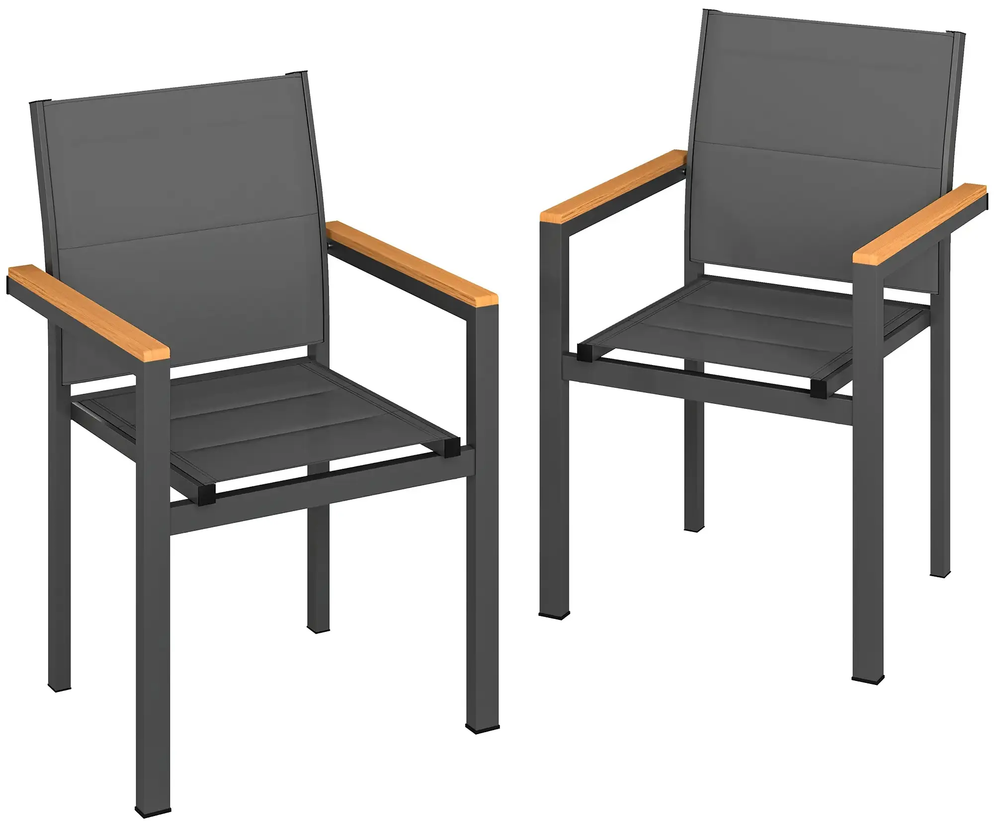 Set scaune de gradina Outsunny 84K-025V00CG 2pcs (Dark Grey) - 2