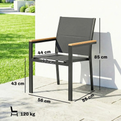 Set scaune de gradina Outsunny 84K-025V00CG 2pcs (Dark Grey) Thumb