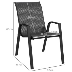 Set scaune de gradina Outsunny 861-073V00GY (Grey) Thumb