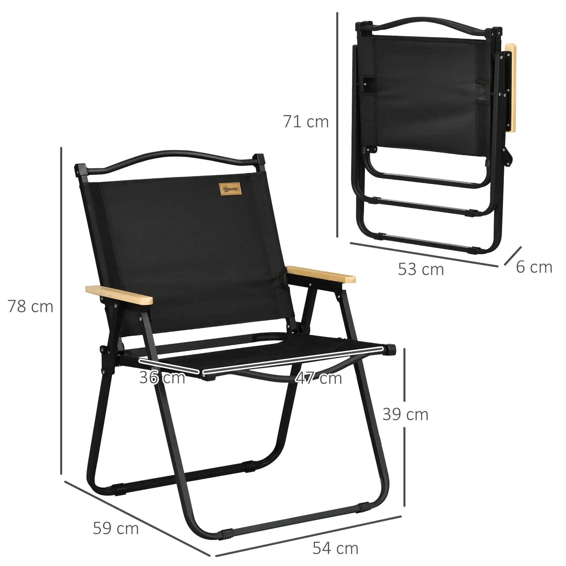 Set scaune de gradina Outsunny A20-317V01BK (Black) - 3