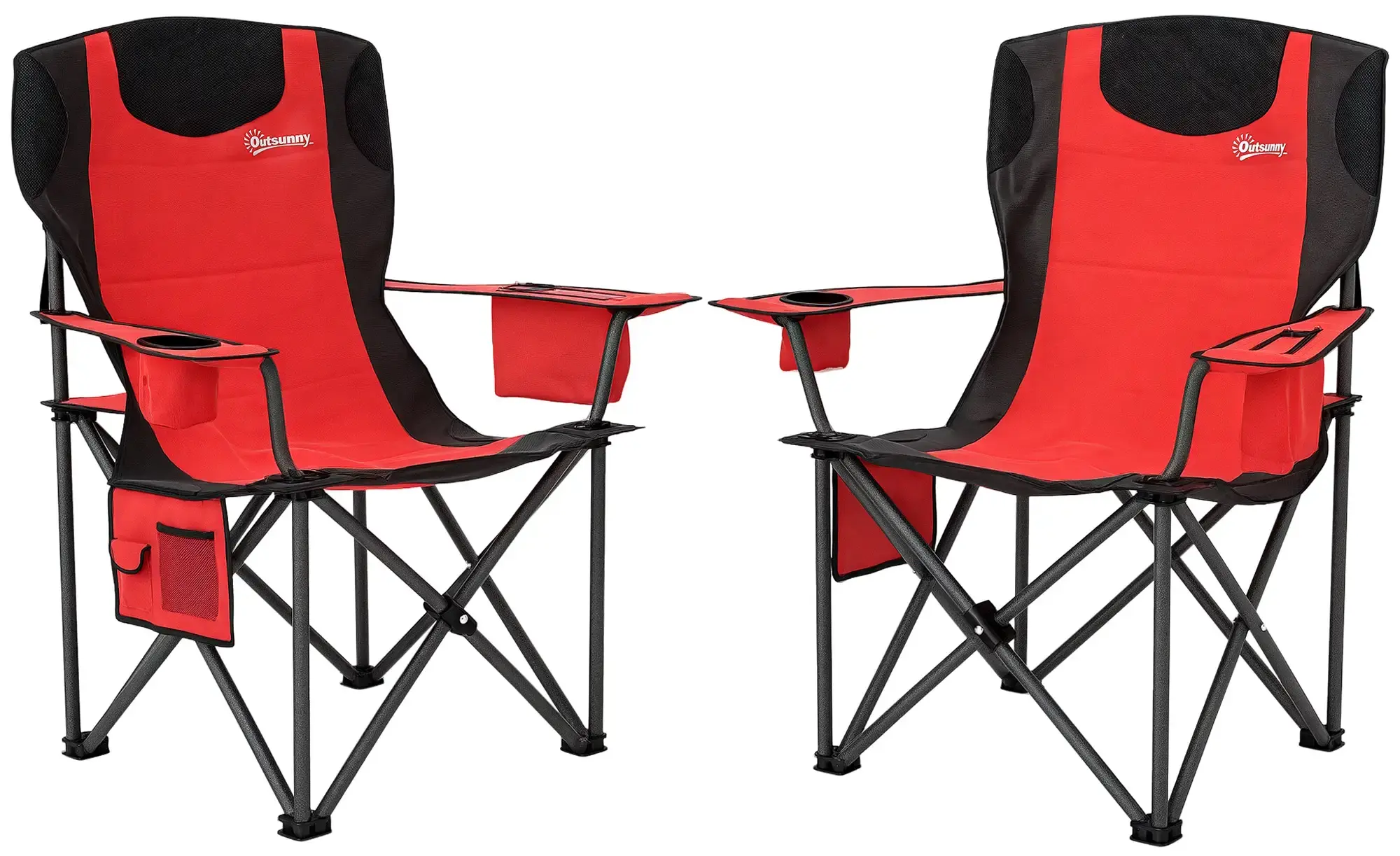 Комплект садовых стульев Outsunny A20-510V00RD (Red/Black) - 2