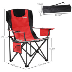 Комплект садовых стульев Outsunny A20-510V00RD (Red/Black) Thumb