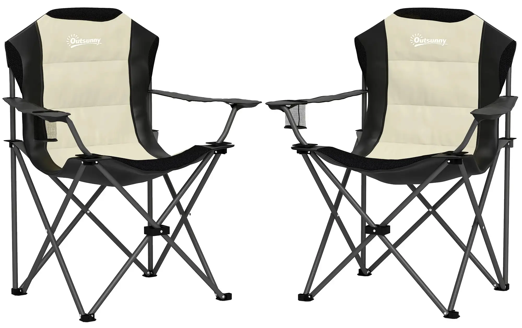 Set scaune de gradina Outsunny A20-520V00CW (Cream White/Black) - 2