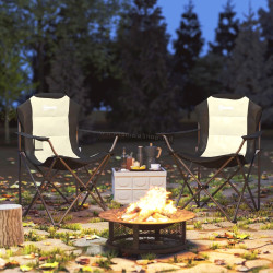 Set scaune de gradina Outsunny A20-520V00CW (Cream White/Black)