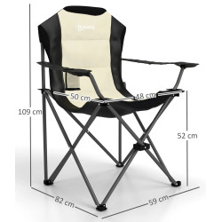 Set scaune de gradina Outsunny A20-520V00CW (Cream White/Black) Thumb