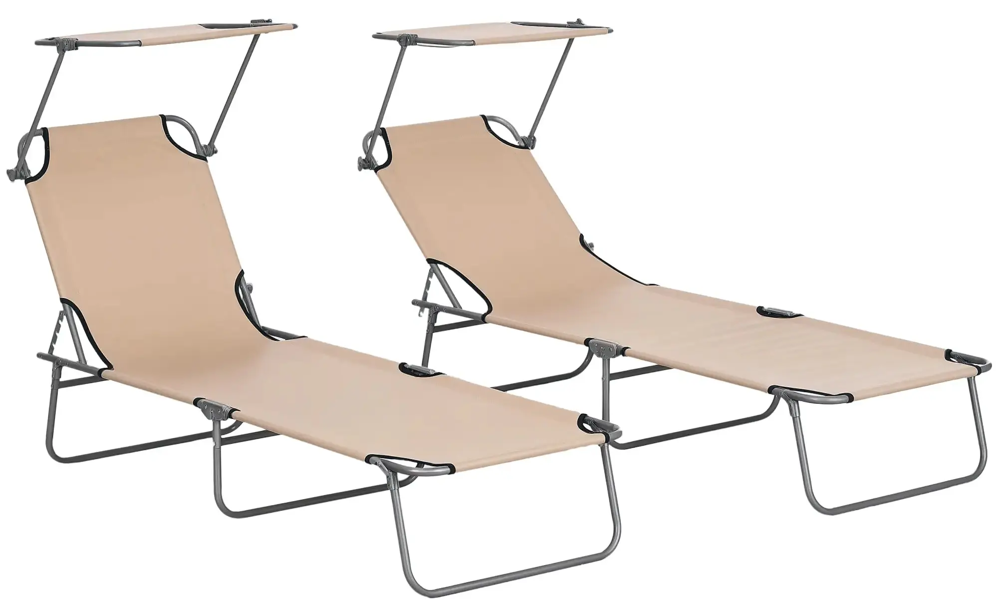 Комплект шезлонгов Outsunny 84B-001V01BN (Beige) - 2