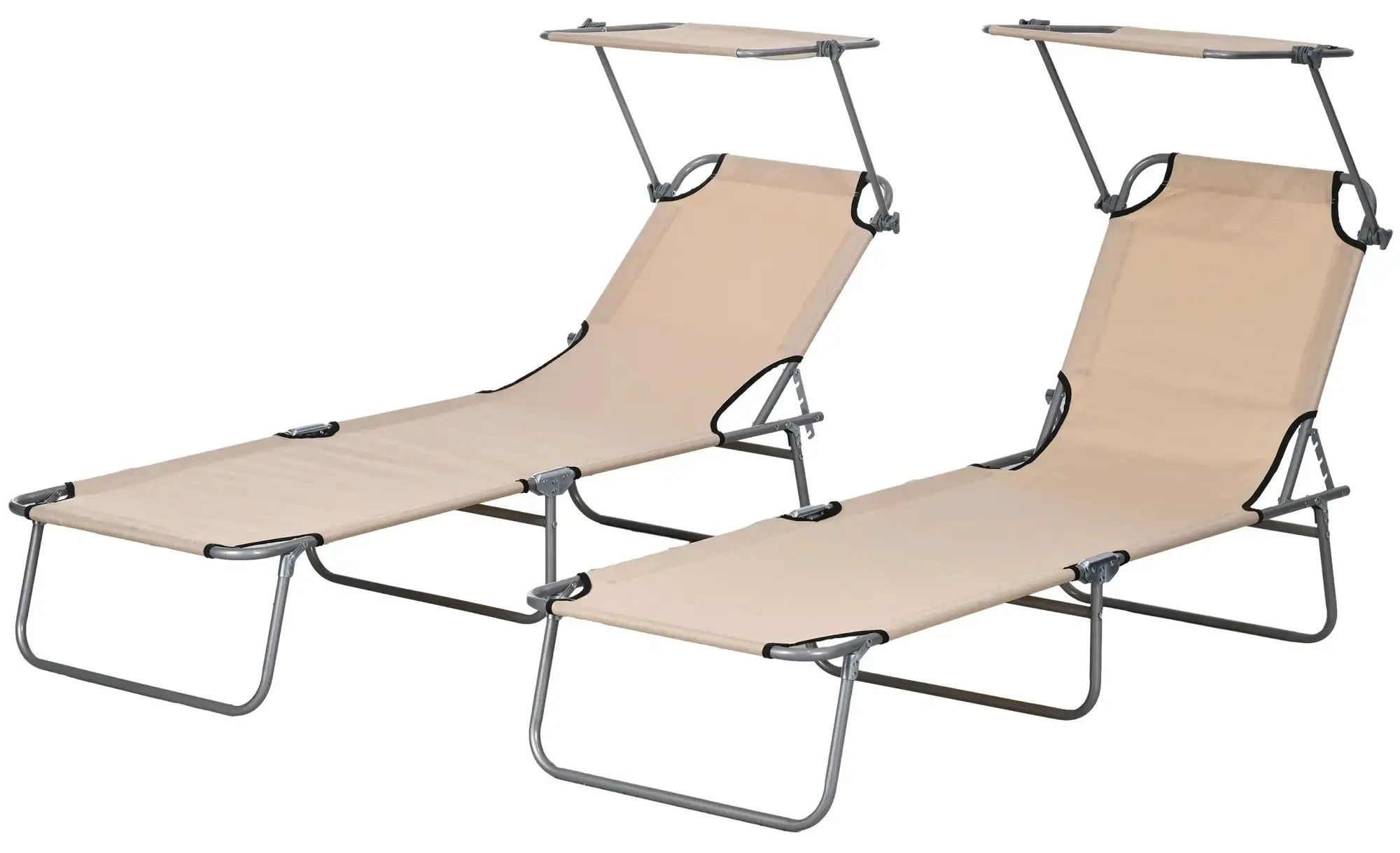 Комплект шезлонгов Outsunny 84B-001V01BN (Beige) - 3