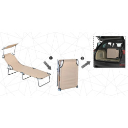 Комплект шезлонгов Outsunny 84B-001V01BN (Beige) Thumb