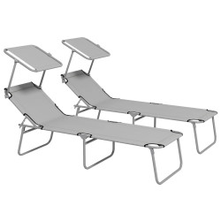 Комплект шезлонгов Outsunny 84B-001V01LG (Light Grey) Thumb