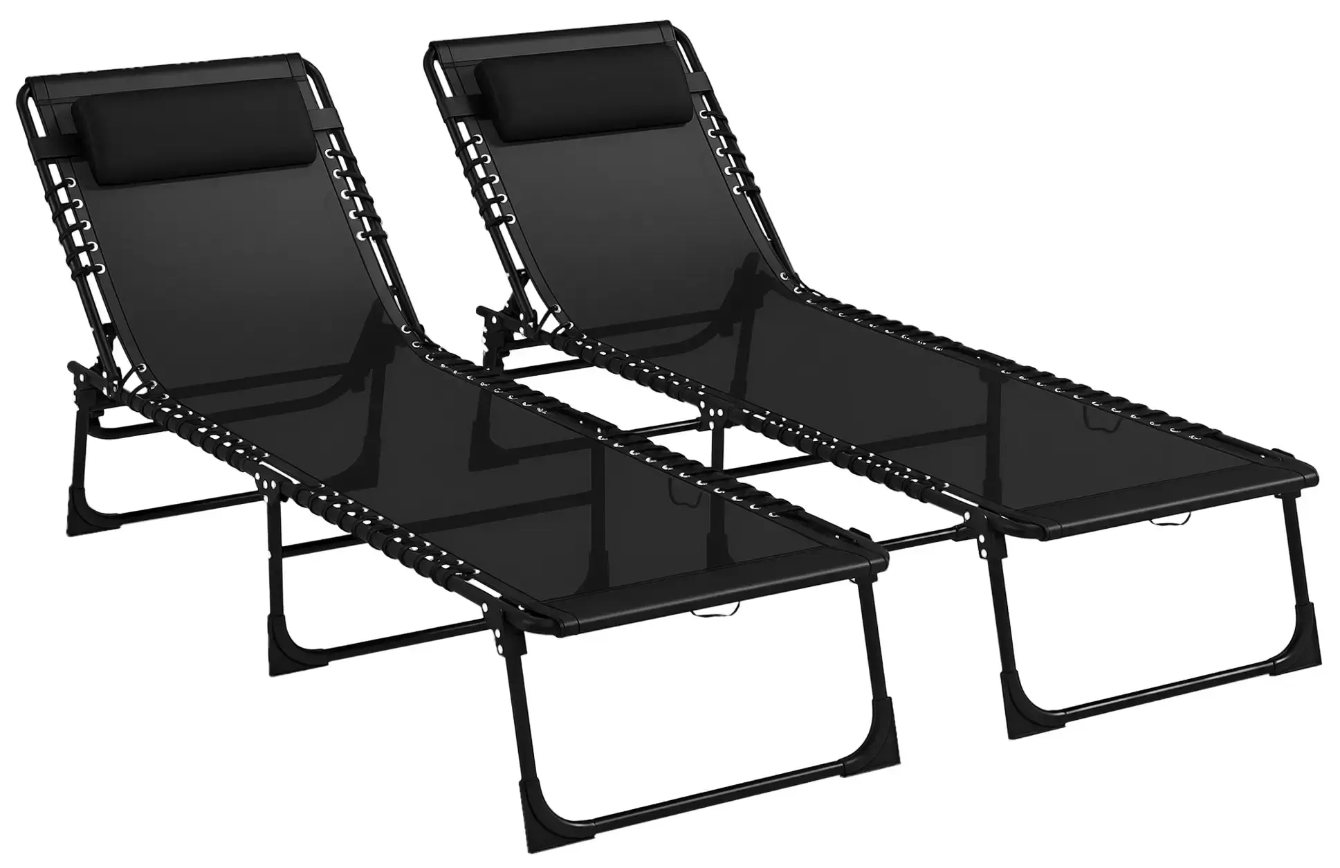 Комплект шезлонгов Outsunny 84B-206V02BK (Black) - 2