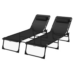 Комплект шезлонгов Outsunny 84B-206V02BK (Black) Thumb