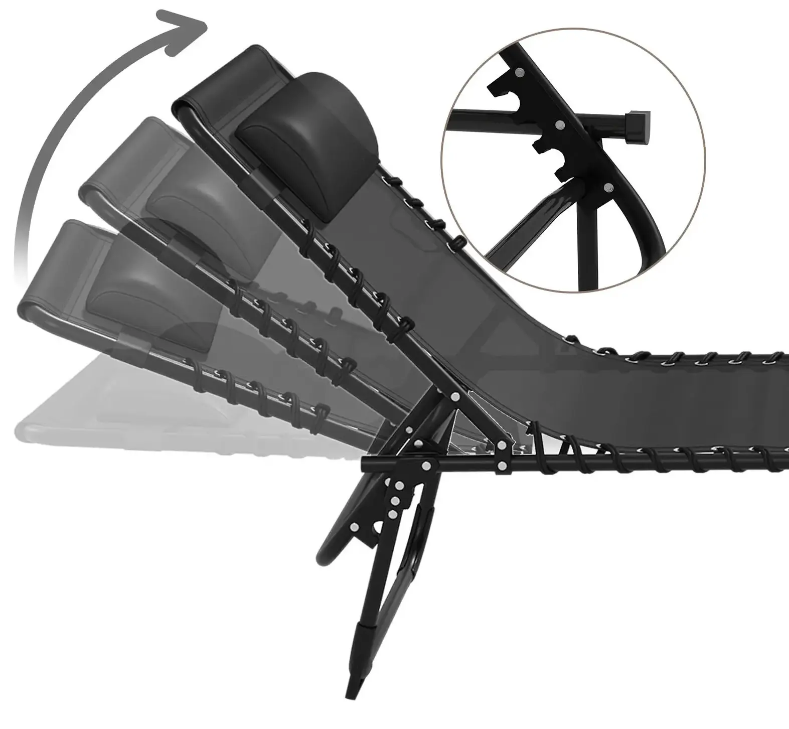 Комплект шезлонгов Outsunny 84B-206V02BK (Black) - 5