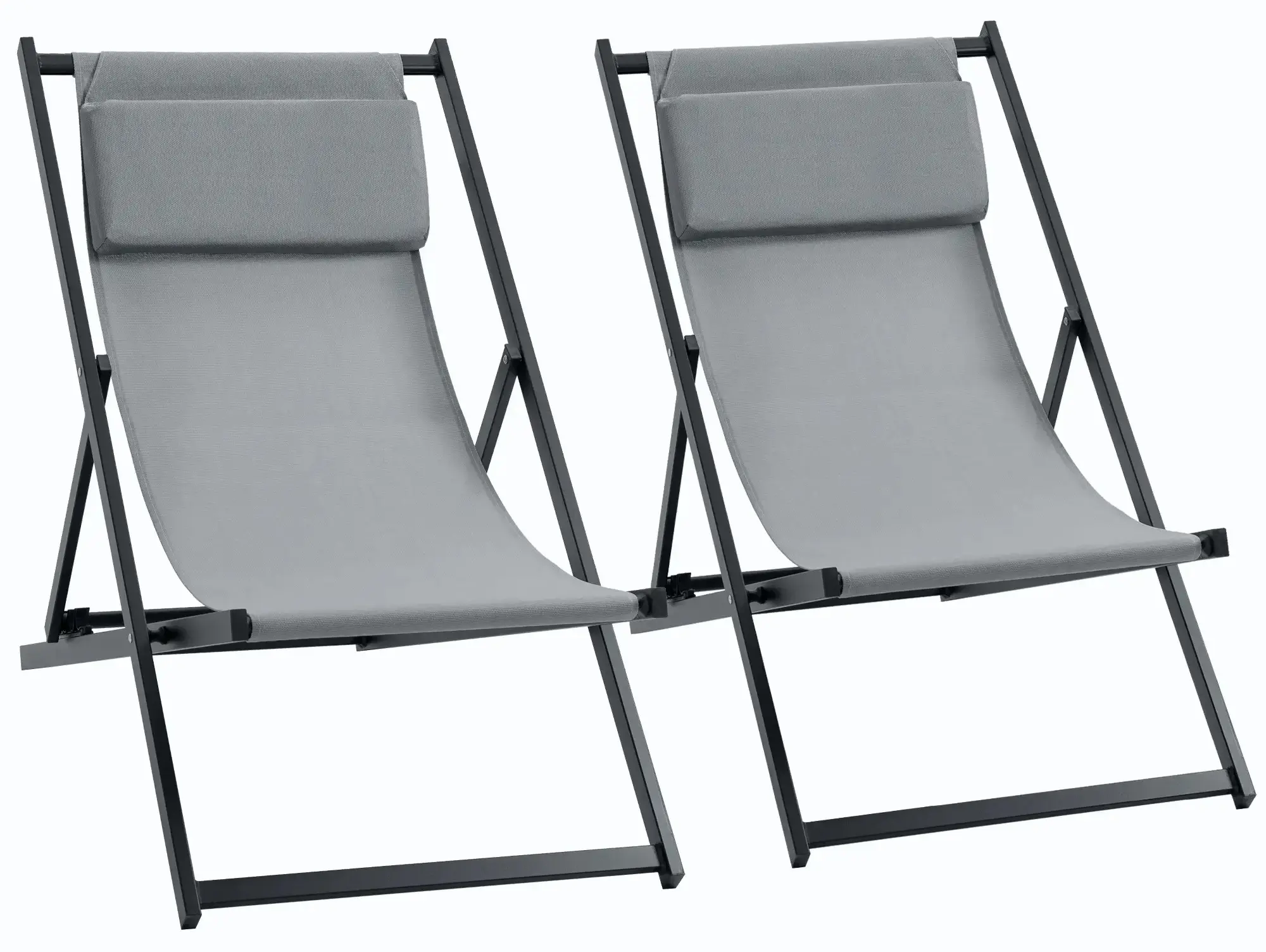 Комплект шезлонгов Outsunny 84B-342V01CG (Dark Grey) - 2