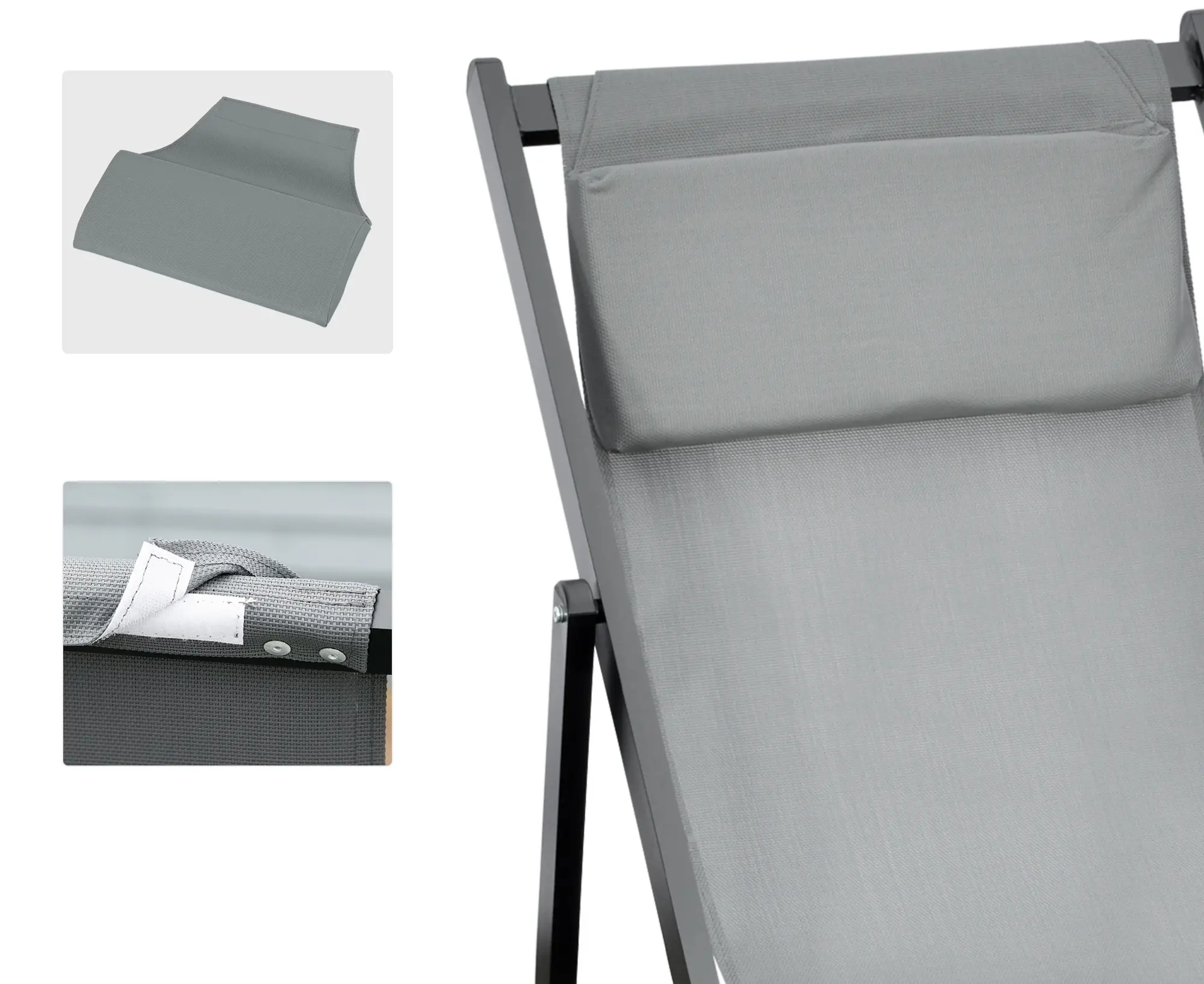 Комплект шезлонгов Outsunny 84B-342V01CG (Dark Grey) - 5