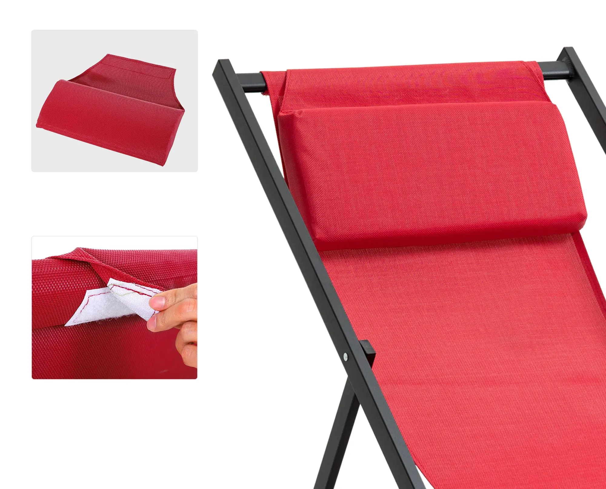 Комплект шезлонгов Outsunny 84B-342WR (Red) - 4