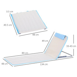 Комплект шезлонгов Outsunny 84B-455BG (Beige) Thumb