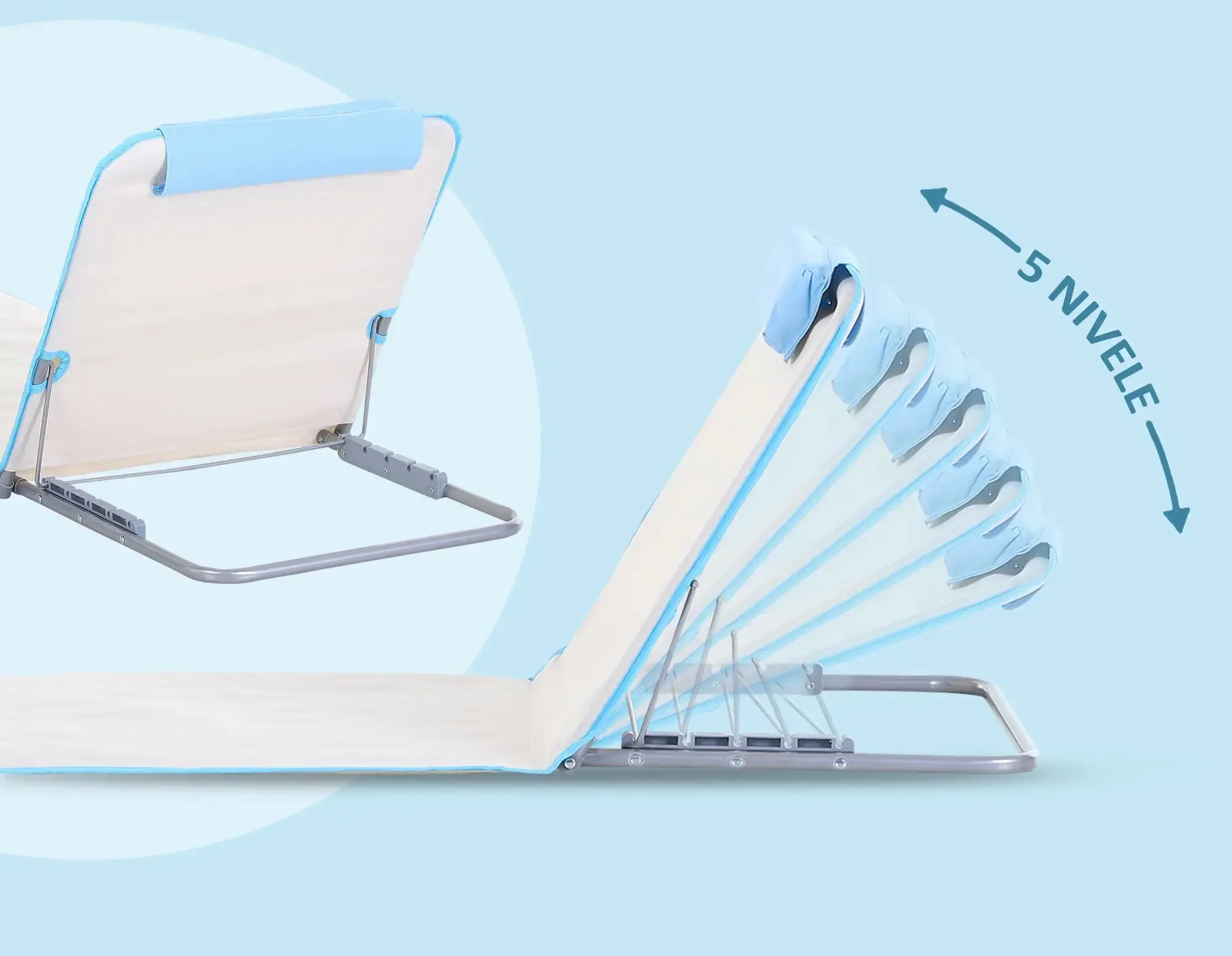 Комплект шезлонгов Outsunny 84B-455BG (Beige) - 6