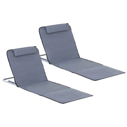Комплект шезлонгов Outsunny 84B-455GY 2pcs (Grey) Thumb