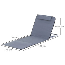 Комплект шезлонгов Outsunny 84B-455GY 2pcs (Grey) Thumb