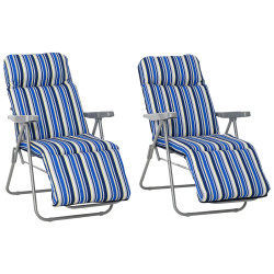 Комплект шезлонгов Outsunny 84B-571V70BU (Blue/Cream) Thumb