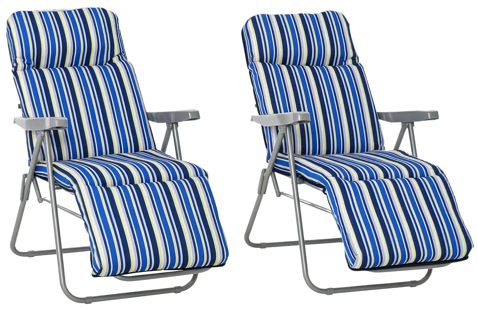 Комплект шезлонгов Outsunny 84B-571V70BU (Blue/Cream) - 2