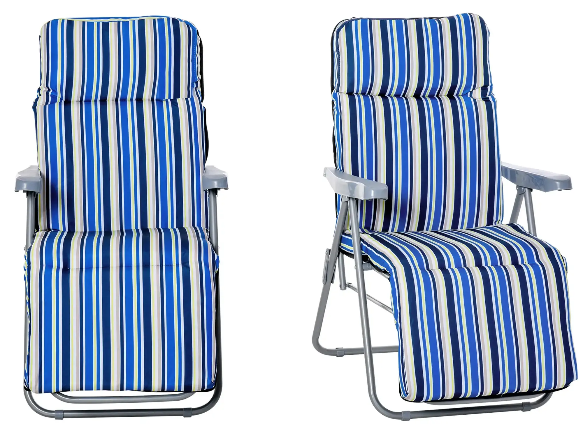 Комплект шезлонгов Outsunny 84B-571V70BU (Blue/Cream) - 3