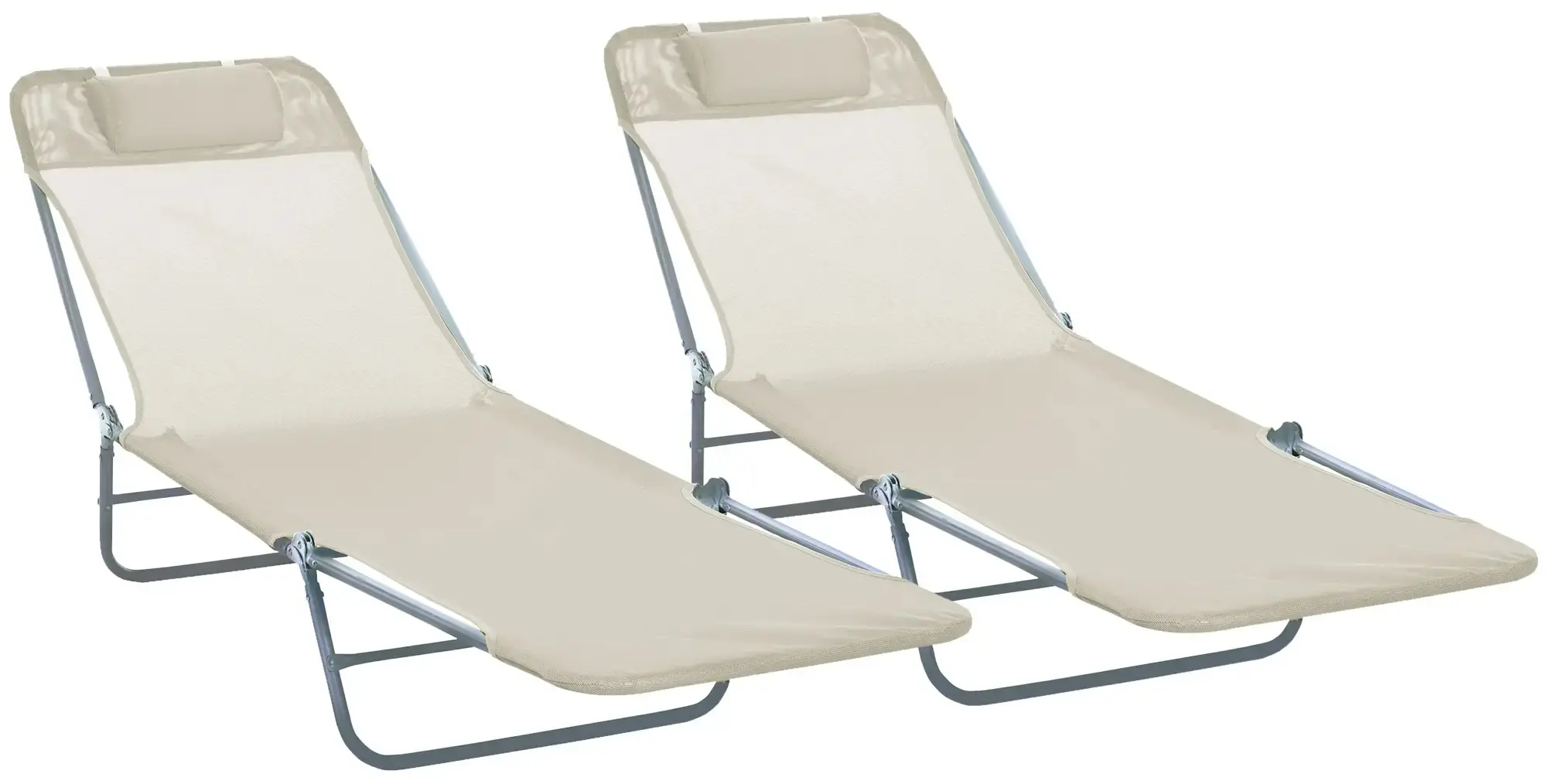 Set sezlonguri Outsunny 84B-860 (Beige) - 2