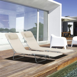 Комплект шезлонгов Outsunny 84B-860 (Beige)