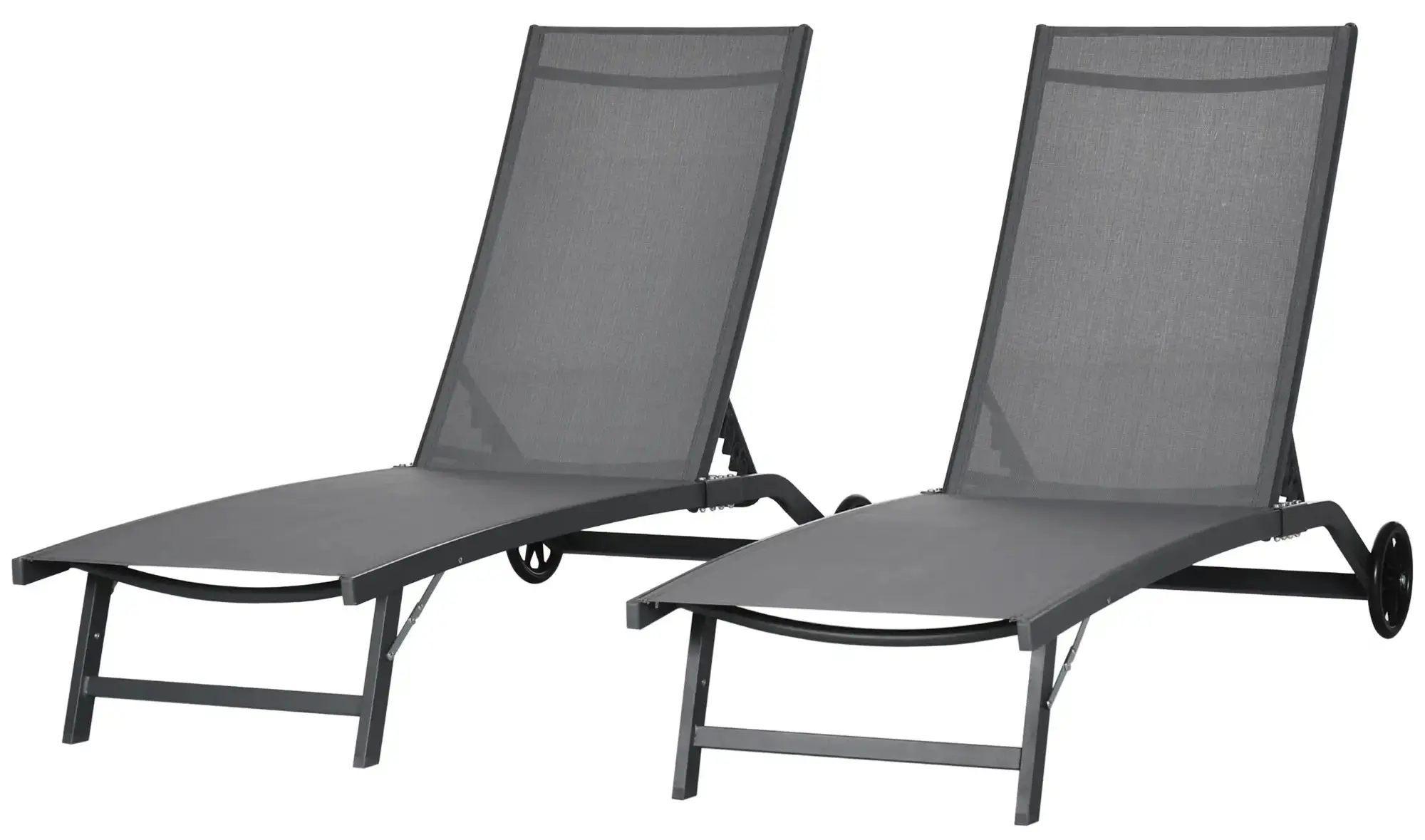 Комплект шезлонгов Outsunny 84G-088V01CG (Dark Grey) - 2