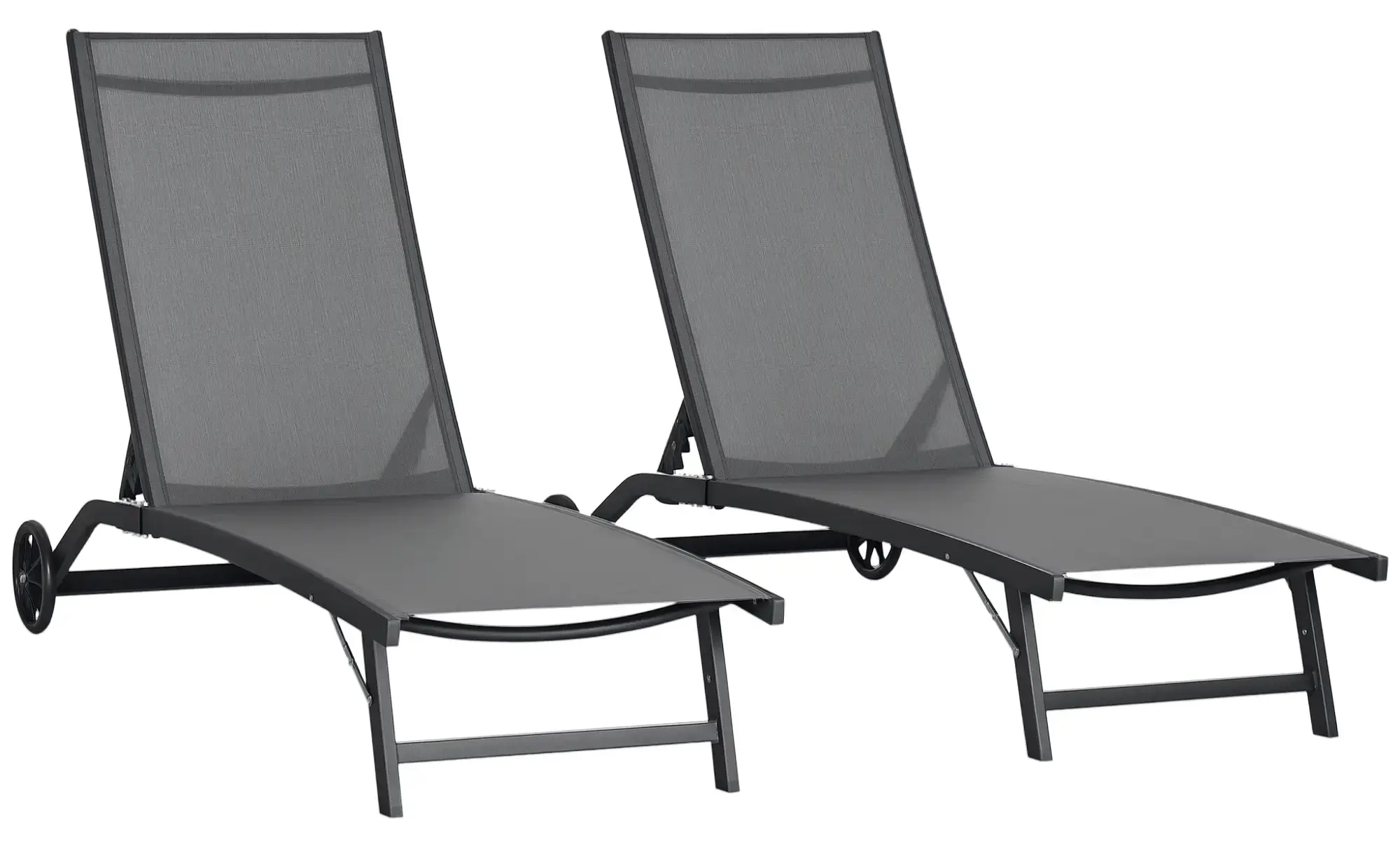 Комплект шезлонгов Outsunny 84G-088V01CG (Dark Grey) - 3