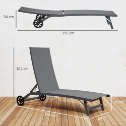 Комплект шезлонгов Outsunny 84G-088V01CG (Dark Grey) Thumb