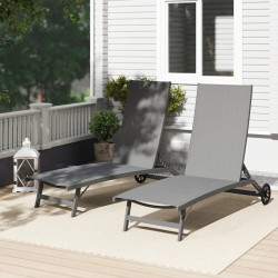 Комплект шезлонгов Outsunny 84G-088V01CG (Dark Grey) Thumb