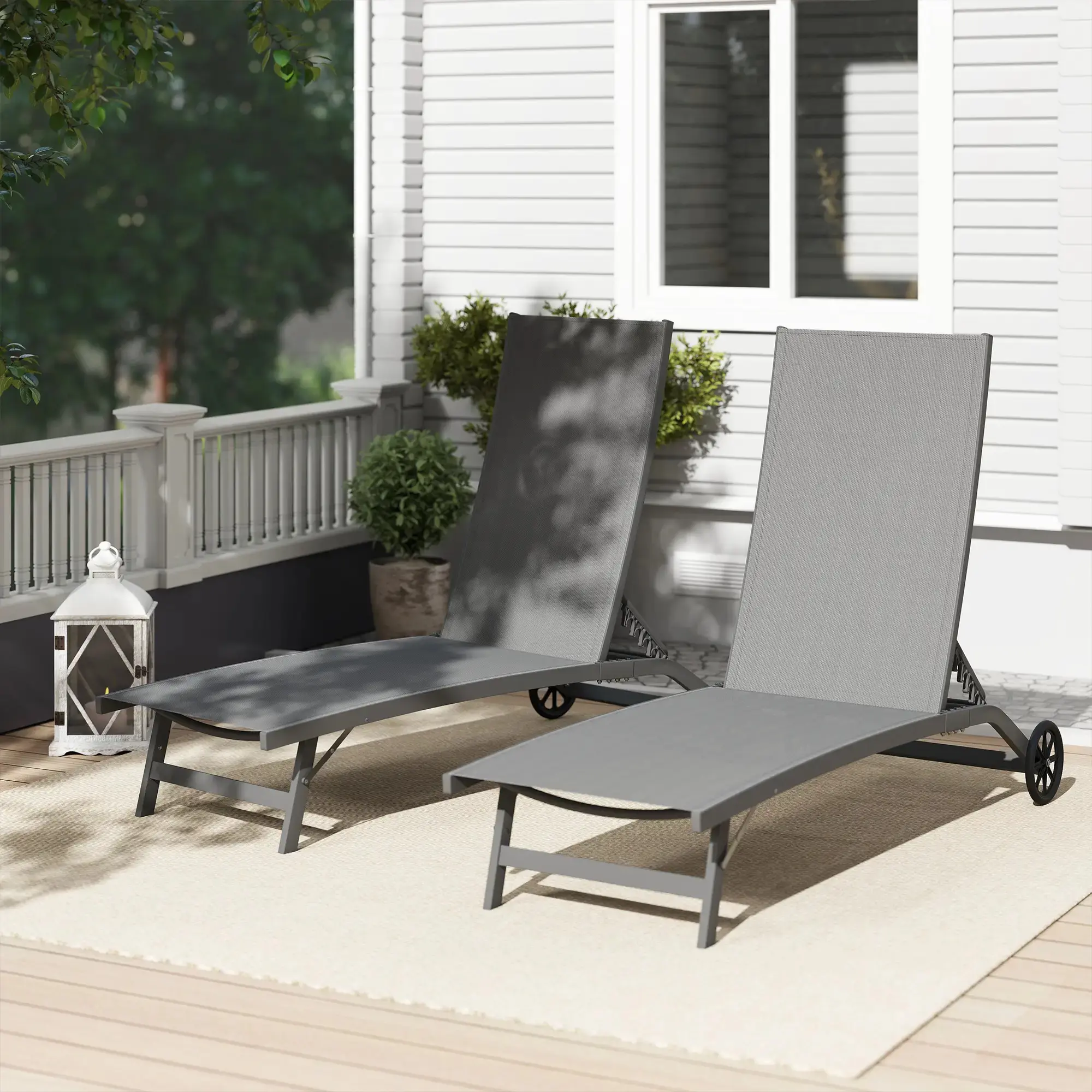 Комплект шезлонгов Outsunny 84G-088V01CG (Dark Grey) - 6