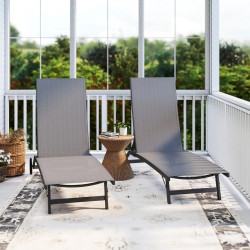 Комплект шезлонгов Outsunny 84G-088V01CG (Dark Grey) Thumb