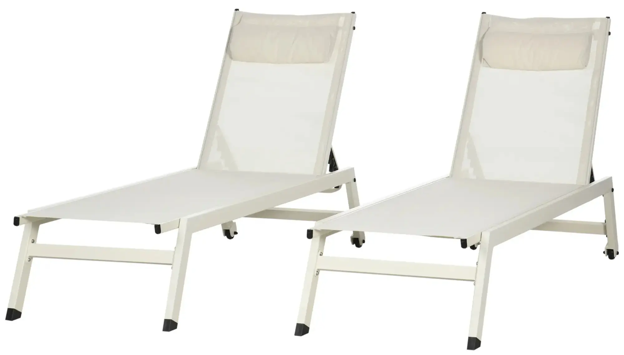 Комплект шезлонгов Outsunny 84G-105V01CW (Cream White) - 3
